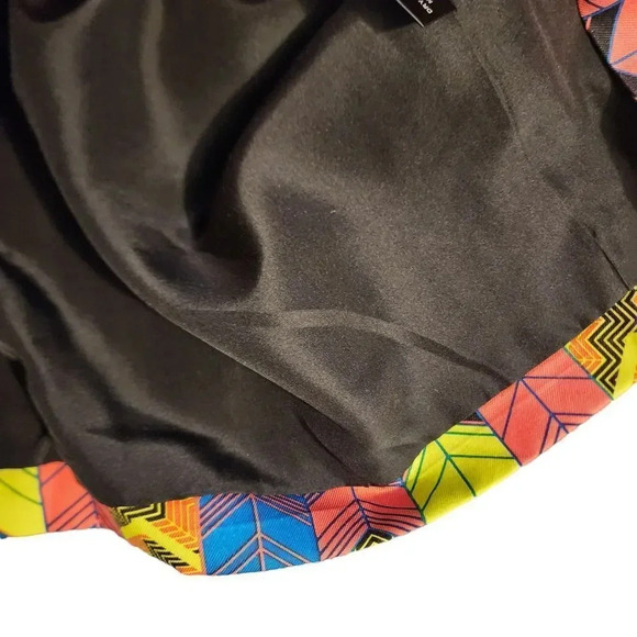 Jenni Kayne Resort Vibrant Multi Color Geometric Silk Mini Dress Small - Picture 14 of 16